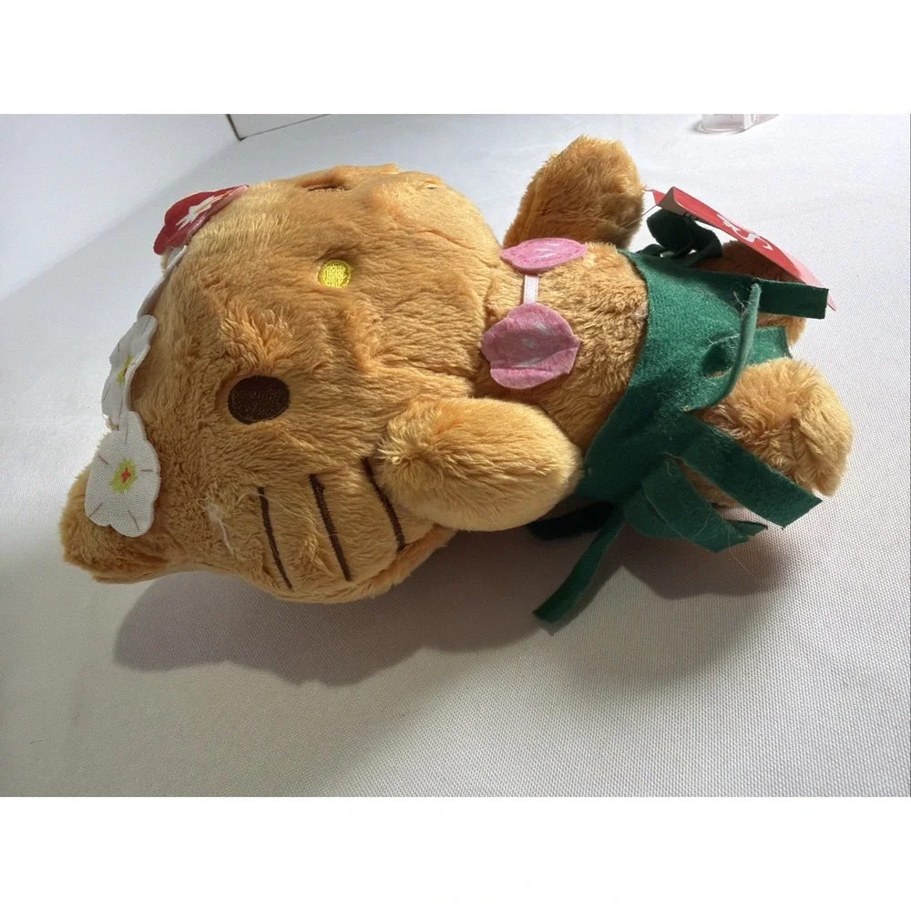 Hello Kitty Hula Plush Doll Hawaiian Luau Tropical Skirt Flower Crown 8